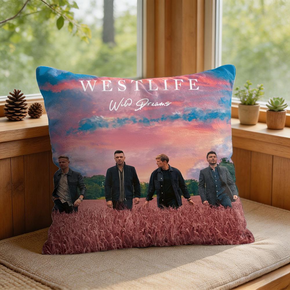 Cool WWestlife Band Cushion Cover Square Short Plush Pillow Case Living Room Sofa Home Decor Funda X