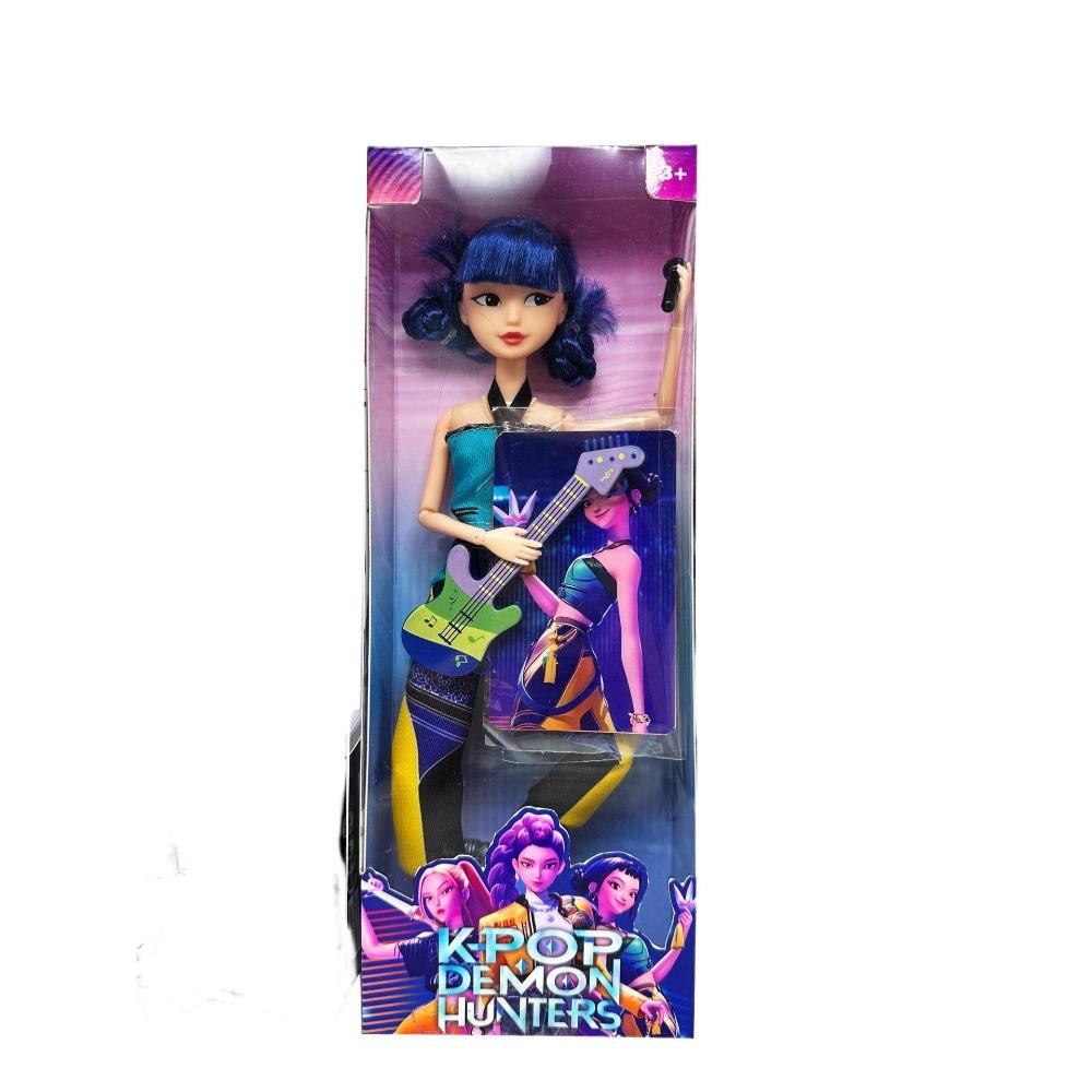 !Охотники на демонов K-pop Игрушечная фигурка DerpysTiger Rumi Mira Zoey Sussy Рождественский подарок с разноцветными огнями и тематической песней для фанатской коллекции