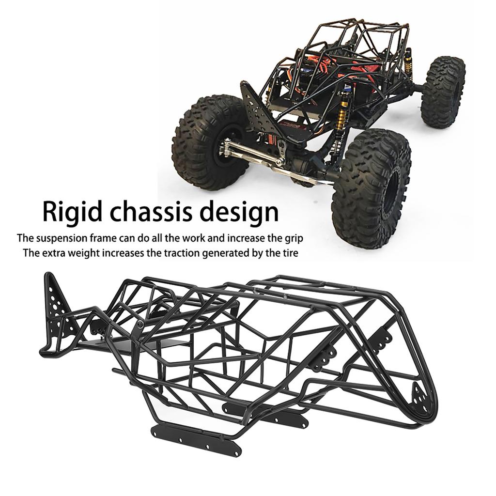 Черная металлическая сварная рама каркаса кузова для Axial Wraith 110 Scale RC CarBlack