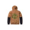Timberland Back Embroidered Tree Logo Faux Two-Piece Hoodie Unisex Hoodies Brown A2R6P-254
