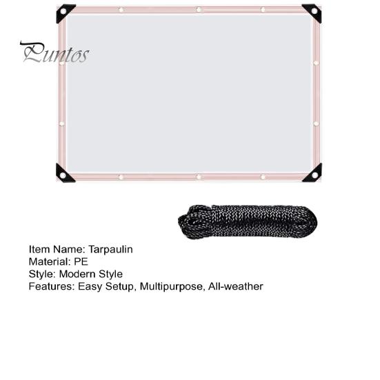 Clear Tarpaulin Waterproof Garden Tarp Outdoor Rainproof Covering All-weather Tarp with Rope for Patio Henhouse Canopy