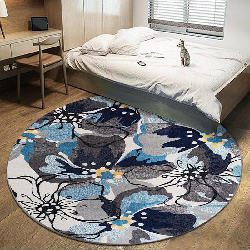 Круглый ковер для гостиной Геометрический абстрактный ковер под журнальный столик и диван Домашний ковер для спальни Прикроватный ковер