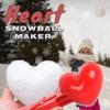 Heart Snowball Maker Winter Plastic Snowball Maker Clip Kids Outdoor  Toys