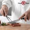 5-дюймовый нож для стейка VG10, японский дамасский нож из нержавеющей стали, кухонные инструменты для пиццы, столовые приборы шеф-повара с ручкой G10 GRANDSHARP