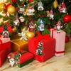 Christmas Dwarf Wood Sign Xmas Tree Faceless Gnome Hanging Ornaments Cute Cartoon Wooden Pendant for Home Parties Decoration