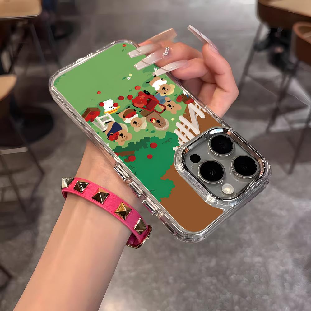 Милый чехол для телефона с квокками и арахисом для iPhone 17 Air 16 15 14 13 12 11 Pro Pro Max Plus Прозрачный мягкий чехол