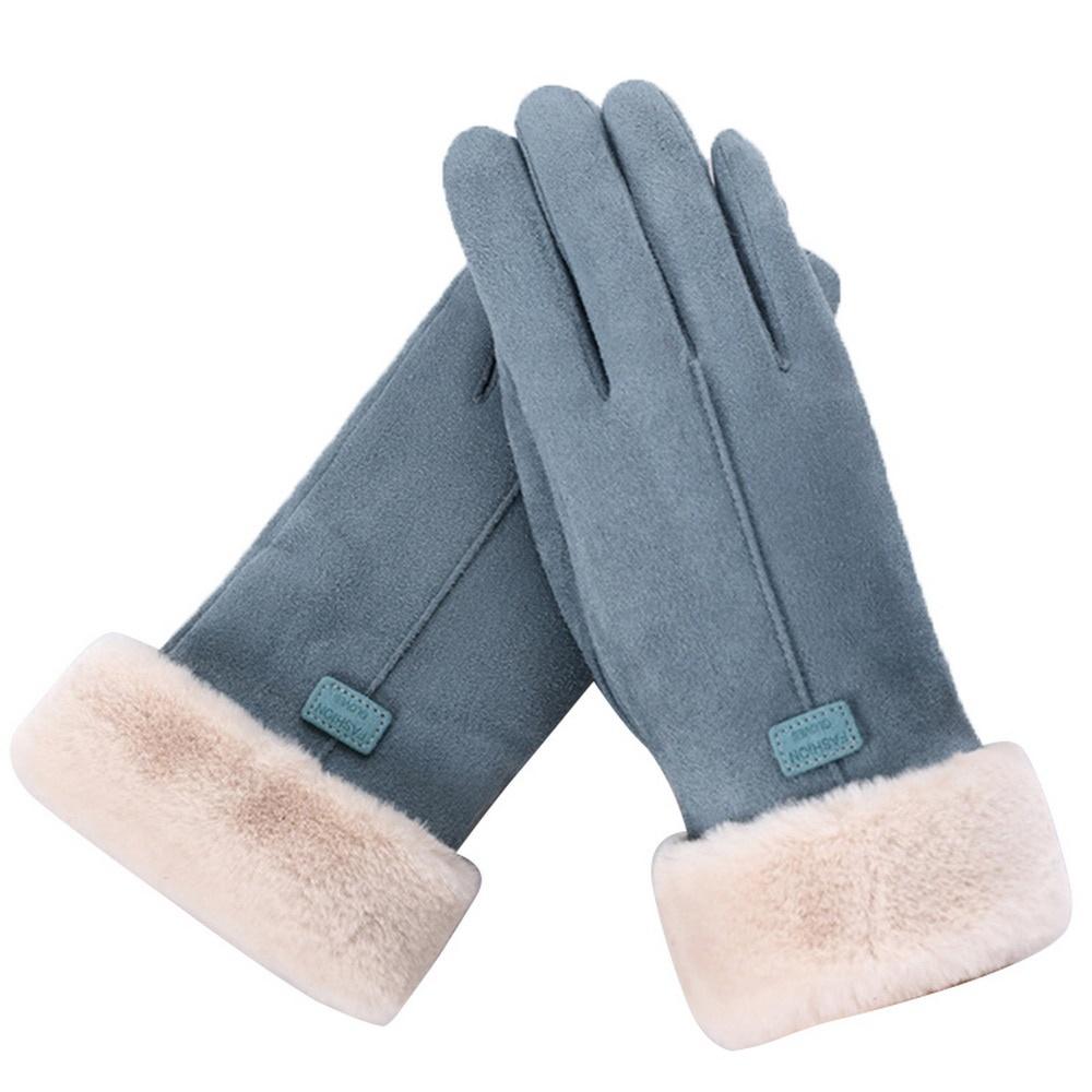 Fashion Women Gloves Autumn Winter Cute Furry Warm Mitts Full Finger Mittens Women Outdoor Sport Female Gloves Screen