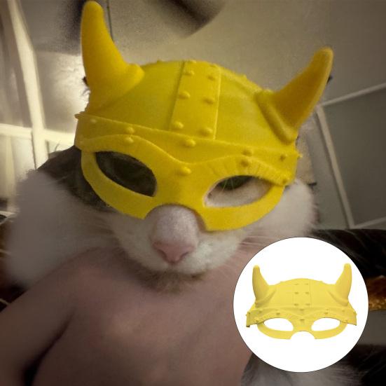 3D-печатная маска кошки, забавный щит для морды кошки-викинга для маскарада, косплея, костюма на Хэллоуин, аксессуаров для вечеринки.