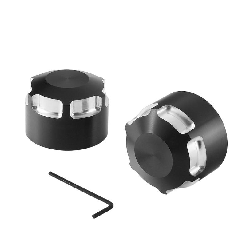2pcs Aluminum Alloy Nut Cover with Wrench for 2008-Up Rear Axles Nut Cover Caps Replacement Accessories
