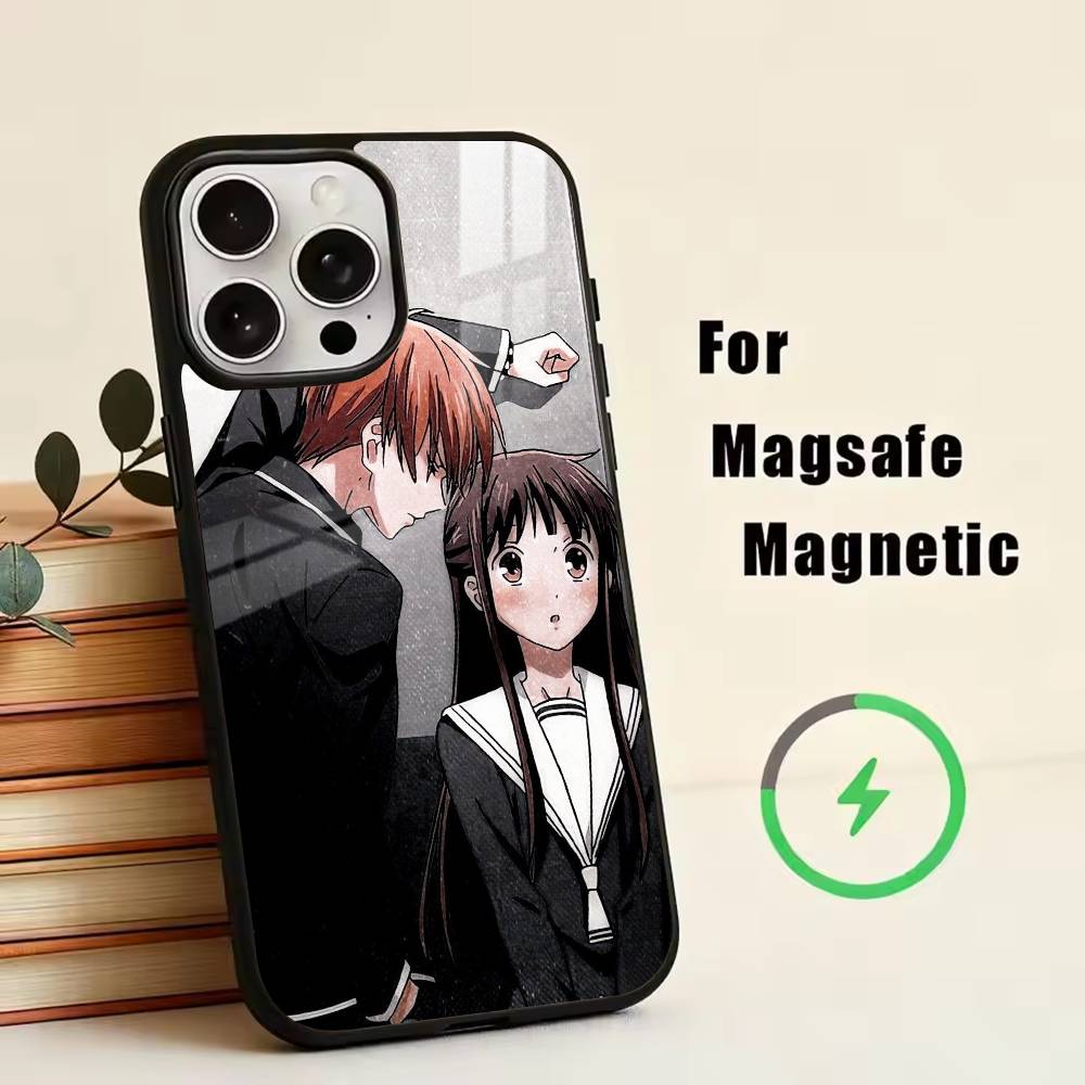 Anime healing F-Fruits B-Basket Phone Case For iPhone17,16,15,14,13,12,11 Plus,Pro Magnetic with Magsafe Wireless Charging