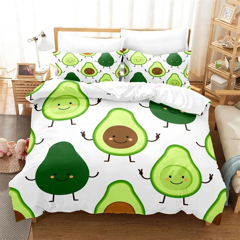 3D Summer Tropical Fruit Duvet Cover with Pillowcase King Full Size Queen Double Bed Quilt Case Linens Single Twin Bedding Sets