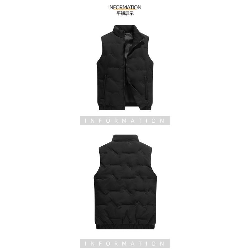 Men S Stand Collar Thick Workwear Vest For Winter