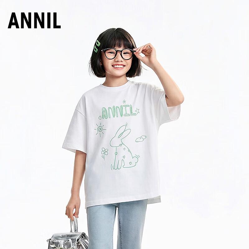 Круглая футболка с коротким рукавом для девочек Annil
