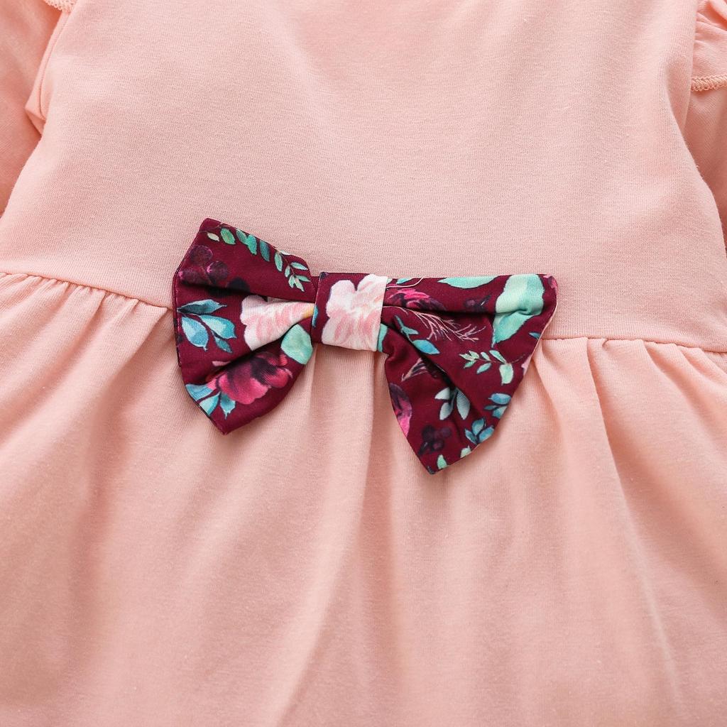 Зимний детский и девчачий комплект с юбкой-ласточкой и принтом в виде листьев, комплект из трех предметов