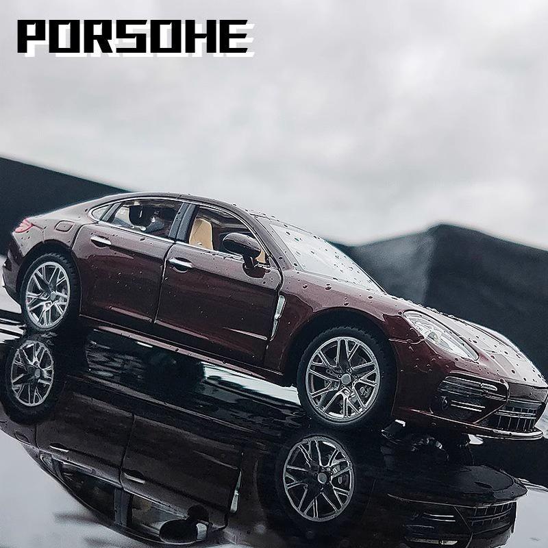 1:24 Литых и Игрушечных Модели Автомобилей Porsche Panamera Симуляция Звука и Света Игрушка с Оттяжкой Коллекция Детских Игрушек Подарок
