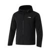 Мужская куртка Li Ning Running Series с длинным рукавом и капюшоном, водонепроницаемая, черная, AFDU351-1