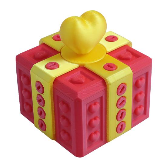 Подарочная коробка на День святого Валентина Раздражающая подарочная коробка с винтами 3D-печатная головоломка-игрушка для розыгрыша Раздражающая подарочная коробка в виде сердца для любимых