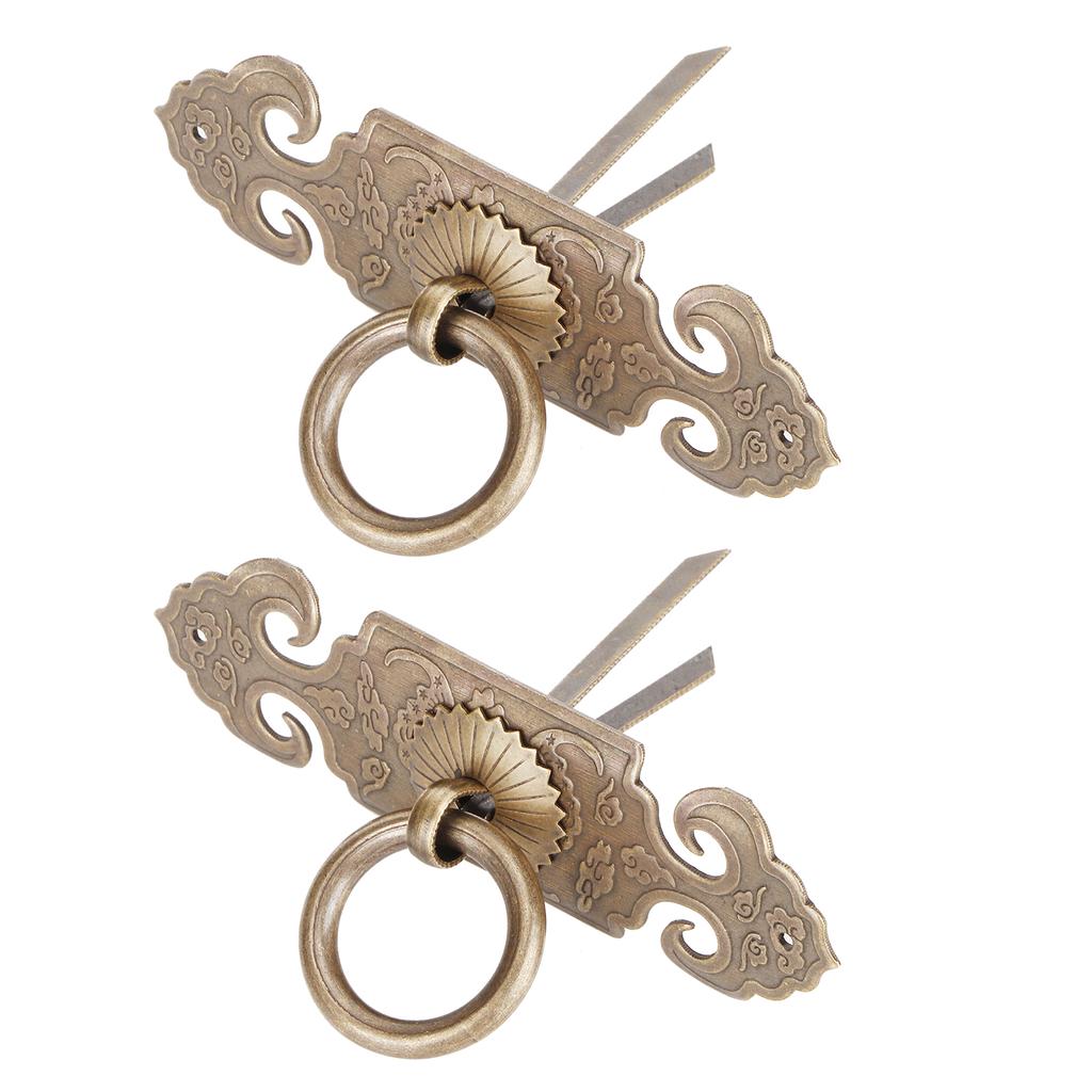 2 комплекта ручек в форме летучей мыши, медные антикварные декоративные ручки-кнопки для ящиков и дверей обувного шкафа