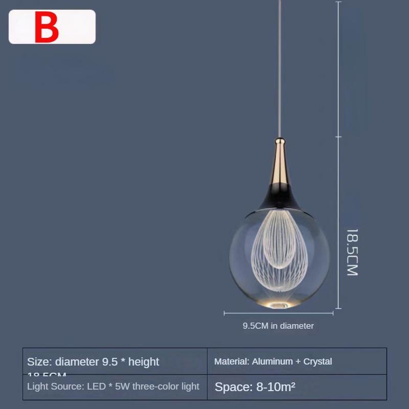 Прикроватная люстра для спальни, креативные светильники для гостиной, хрустальная люстра, минималистичная люстра для гостиной, столовой
