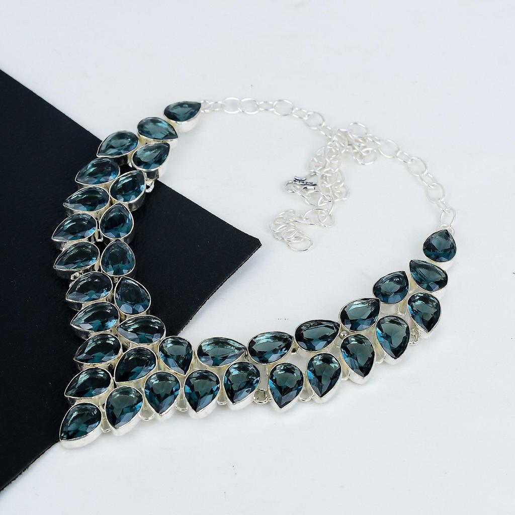 Красивое ожерелье из серебра 925 пробы с драгоценным камнем индоколит, серебряное ожерелье с индоколитом для жены, ожерелье унисекс, подарок на день рождения для любимой