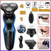 Upgraded 4 In 1 Multifunctional Rechargeable Electric Shaver for Men 6D Nose Trimmer Face Cleaning Brush Triple Blade Face Shavers HMM