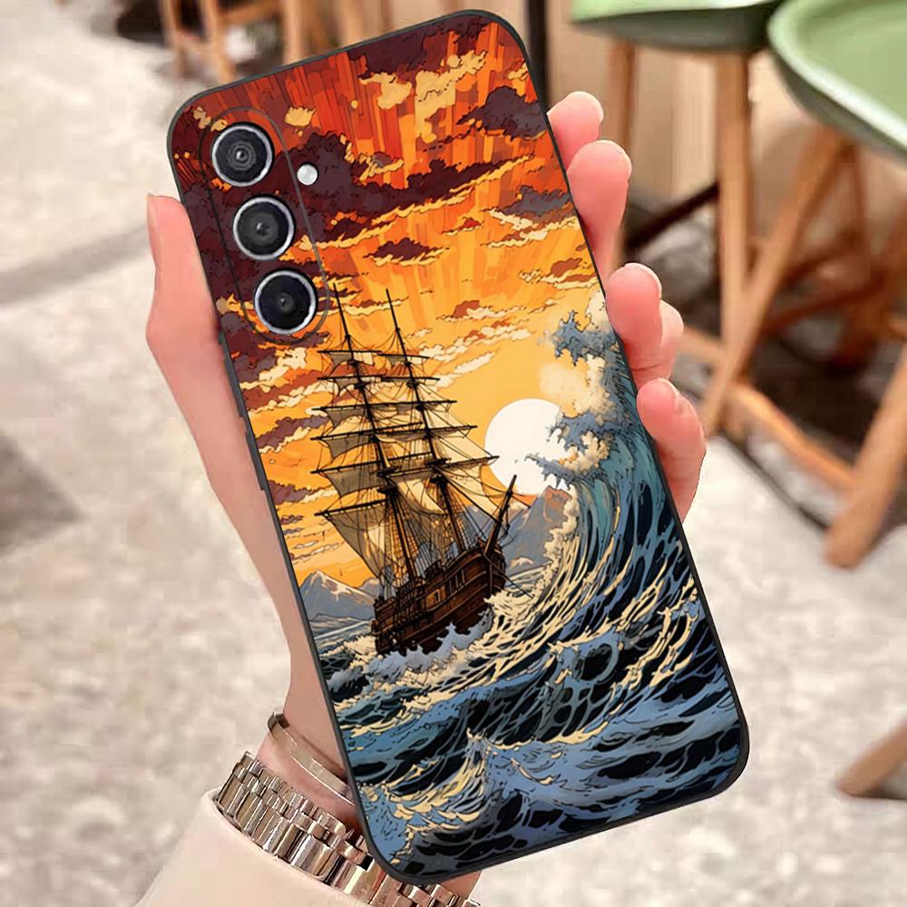 Картины с парусниками Чехол для телефона для Samsung S25 Edge S24 S23 S22 S21 S20 Ultra Plus Fe Galaxy A54 A53 A34 A25 A16 Силикон