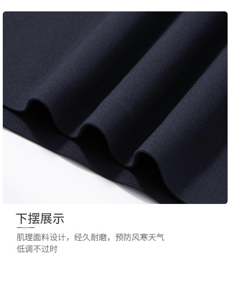 Double sided brushed high elasticity autumn business casual seamless solid color versatile polo shirt long sleeved T-shirt for men