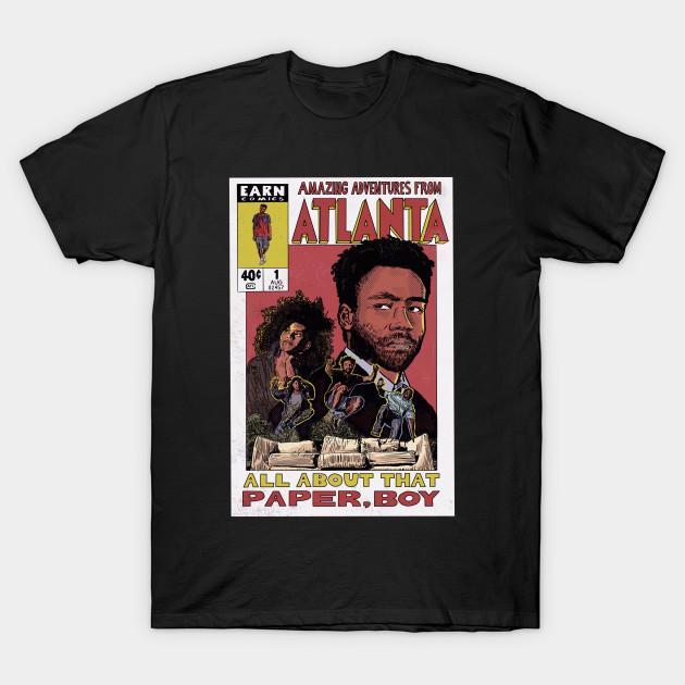 Asian Size Men Print T-shirt Amazing Adventures From Atlanta No-Cut Heat Transfer Print Cotton Tshirt