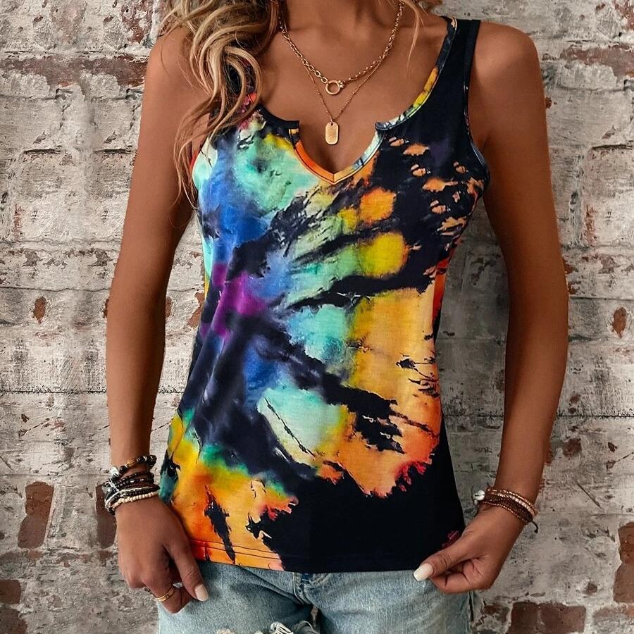 DAFIFY Женская мода лето весна повседневные блузки и рубашки без рукавов с v-образным вырезом