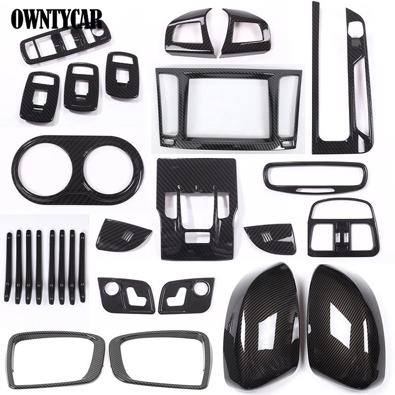ABS Carbon Fiber For Maserati Levante 2016-2025 Car Glass Lifting Navigation Decoration Steering Wheel Button Frame Cover Trim