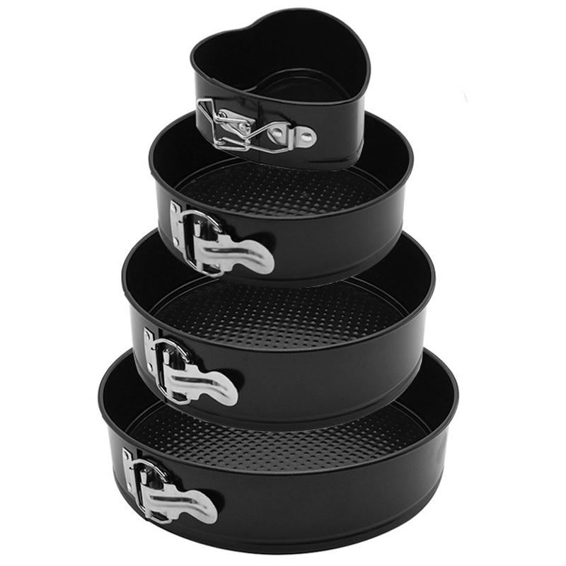 Набор разъемных форм для выпечки диаметром 4 дюйма, форма для выпечки из углеродистой стали / антипригарные мини-формы для кексов, круглая форма для выпечки чизкейка