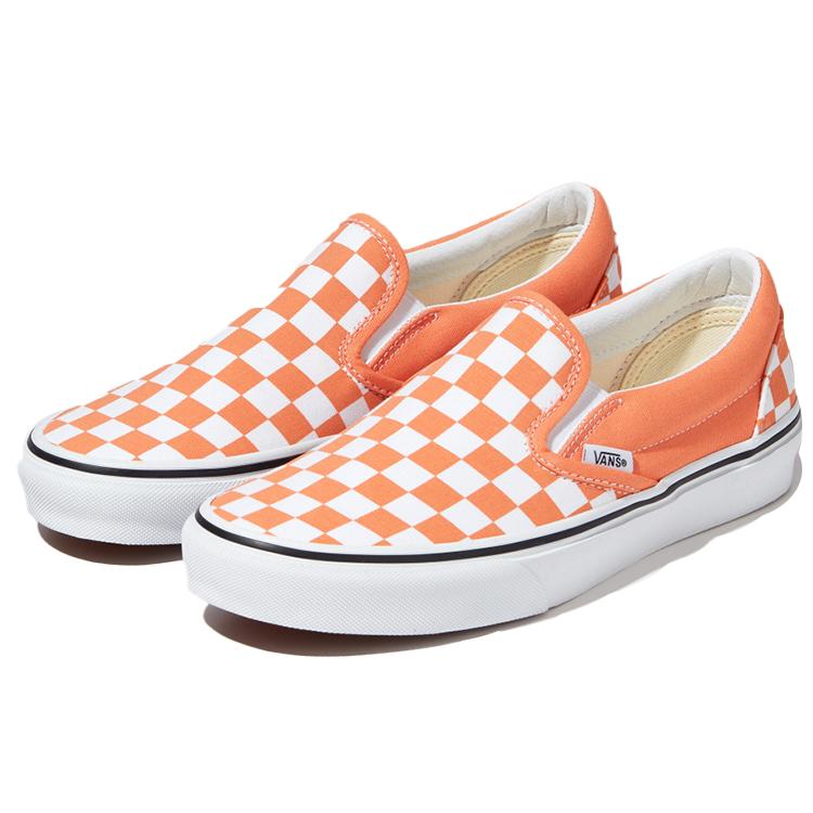Vans Slip On Checkerboard Slip On Sneakers Orange/White VN0A33TB9HL