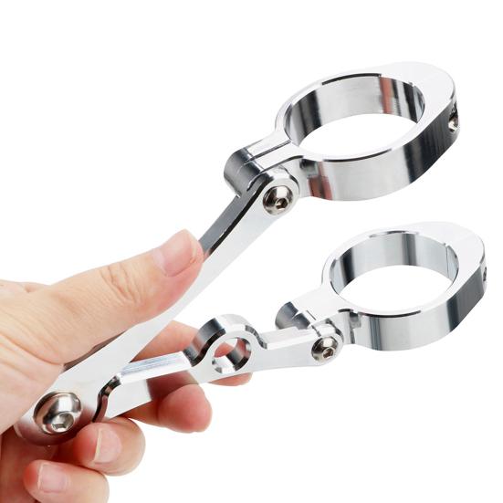 2Pcs Headlight Brackets Adjustable Aluminum Alloy 39-41mm Motorcycle Headlight Supports for Motor Bike