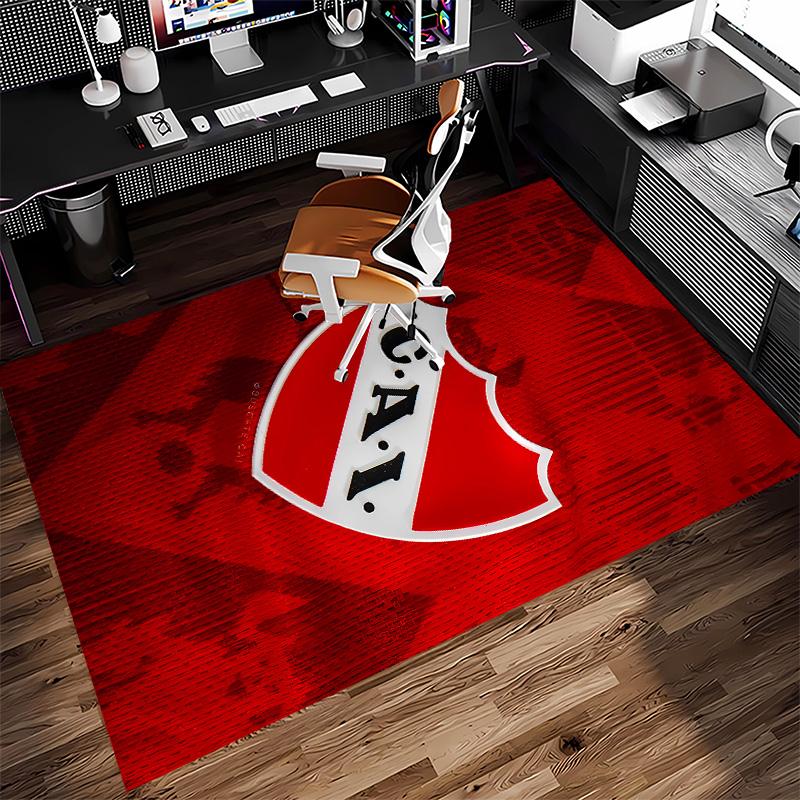 Club Atlético Independiente Print Area Rug - Soft, Washable Non-Slip Indoor Mat for Office Chairs, Living Room, Home Office Decorative Rug