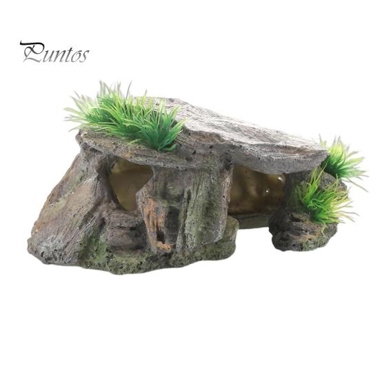 Компактный износостойкий мелкозернистый укрытие для черепах, пещера для укрытия черепах, аквариумное украшение, резервуар для хранения