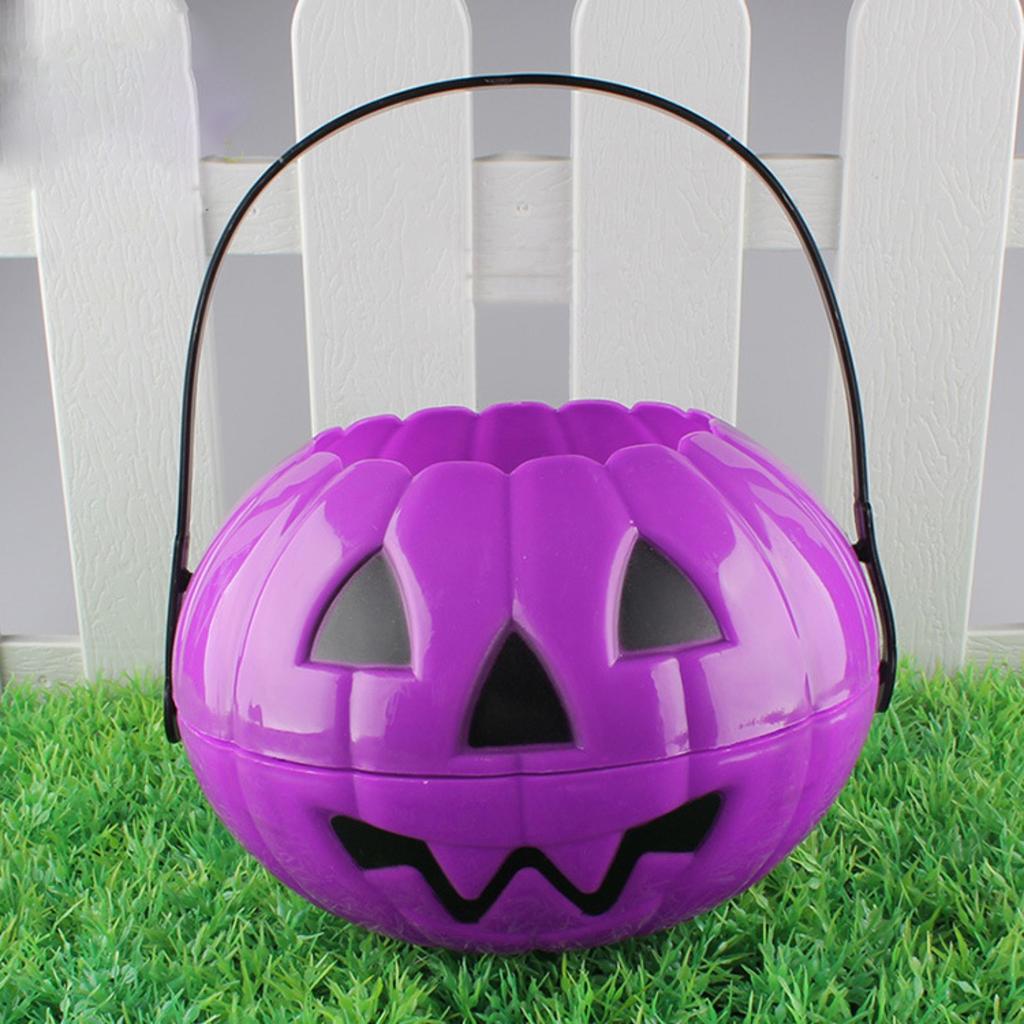 Halloween Pumpkin Bucket for Candy Snack Gift Holder Portable Boxes Kids Trick or Treat Packaging Halloween Decoration 2025