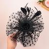 Cocktail Mesh Flower Alice Headband Clip Fascinator Hat Tea Party Headband Feathers Hair Clip