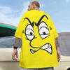 Новая мужская футболка с принтом 3D Funny Expression, футболка для мужчин, милая футболка Harajuku с коротким рукавом, свободный топ большого размера, повседневная мужская одежда