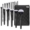 15-Piece High-End Makeup Brush Set: Black Powder, Eyeshadow, Blush & Multifunctional Tools