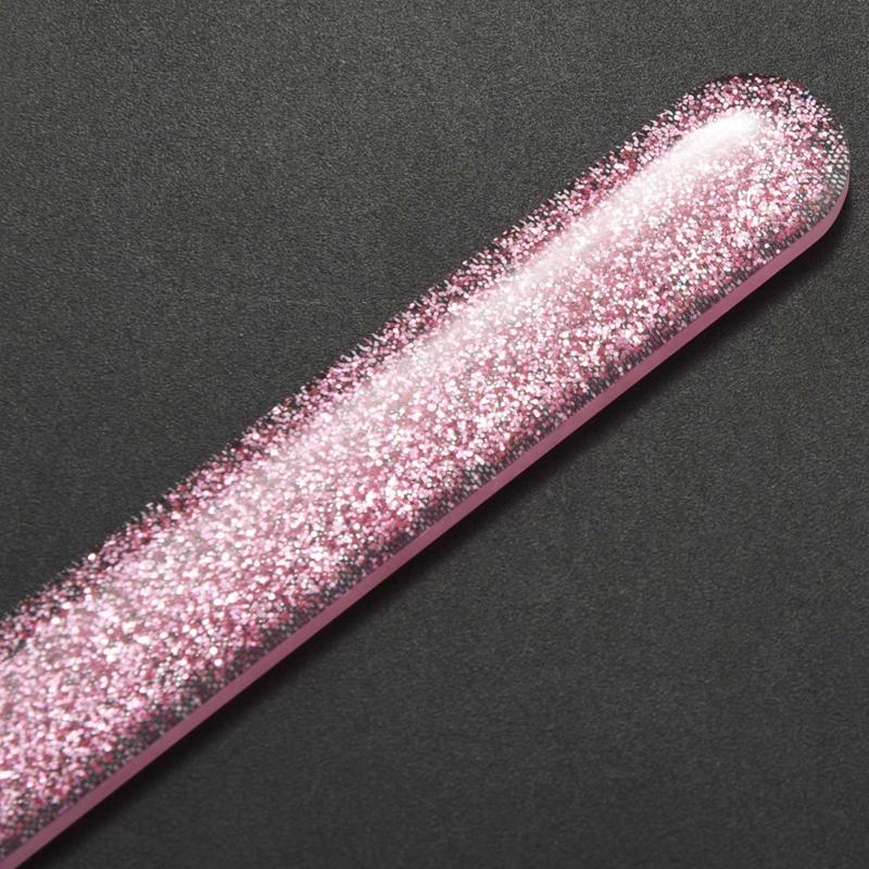 Стеклянная пилочка для ногтей Кристальный баф для ногтей Нано Мини блоки для полировки С портативным чехлом Для натуральных ногтей