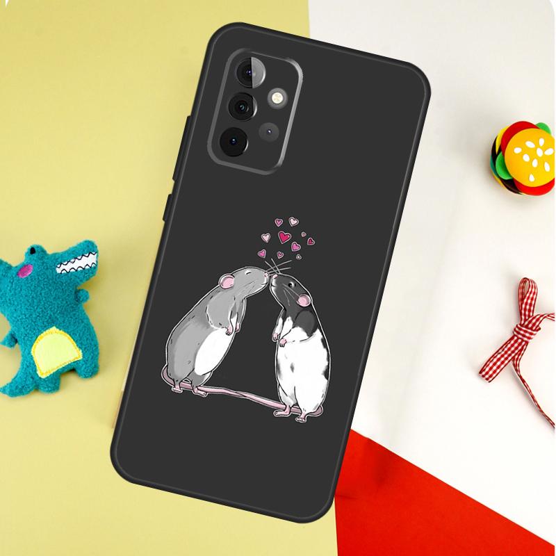 Чехол для телефона с изображением мыши и крысы для Samsung Galaxy A55 A35 A15 A54 A34 A14 A53 A33 A13 A05 A06 A16 A22 A32 A52