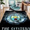 Manchester City FC Pattern Rug, Indoor/Outdoor Mat, for Picnic, Gameroom, Bedroom, Office, Living Room, Home Decor Carpet, Birthday Gift