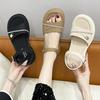 Roman Sandals Women's 2025 Summer New Small Height Increase 5cm Muffin Thick-soled Toe Cover Toe Beach Shoes