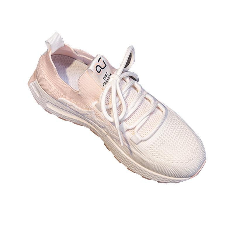 Женская обувь, модная модная обувь, повседневная обувь на толстой подошве, спортивная обувь с тканой дышащей сеткой, женская спортивная обувь