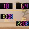 Светодиодные цифровые электронные часы с регулируемой яркостью и температурным дисплеем, зеркальный будильник для спальни, домашний декор