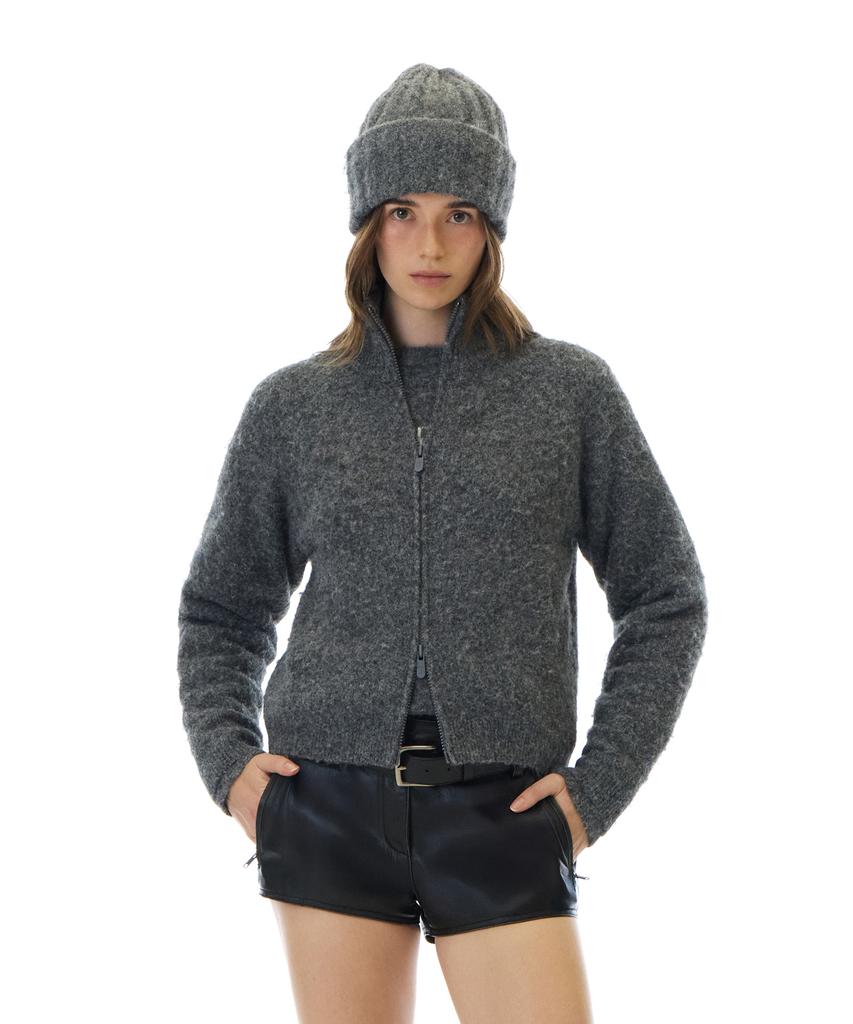 GROVE Hug Knit Zip-Up (Charcoal)