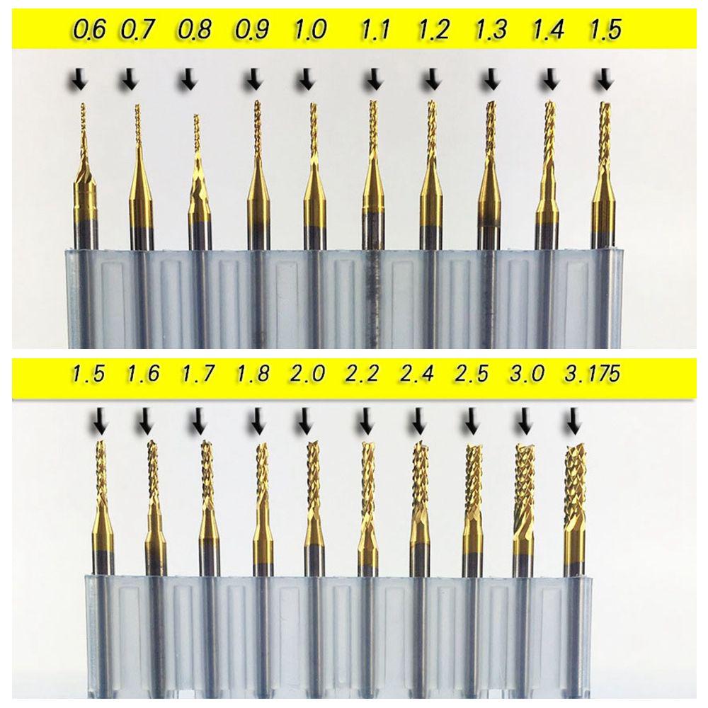 Carbide Engraving/Cutting Titanium Coated Shank Drill Bit Edge Cutter End Mill Milling Cutter