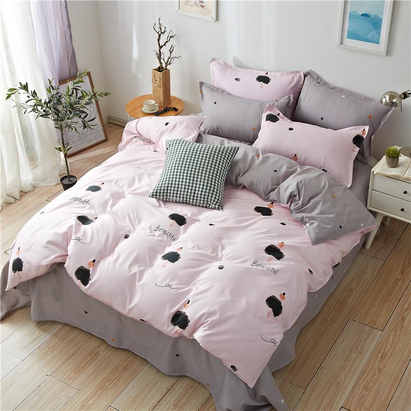 Маленький цветочный комплект из четырех предметов, пододеяльник, простыня, постельное белье, комплект из трех предметов для спальни