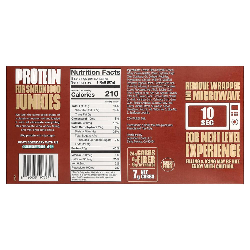 iHerb Protein Sweet Roll Chocolate, 8 Count (2.4 oz Each)