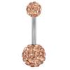 1Pcs Crystal Ball Belly Button Rings Stainless Steel Zircon Navel Piercing Belly